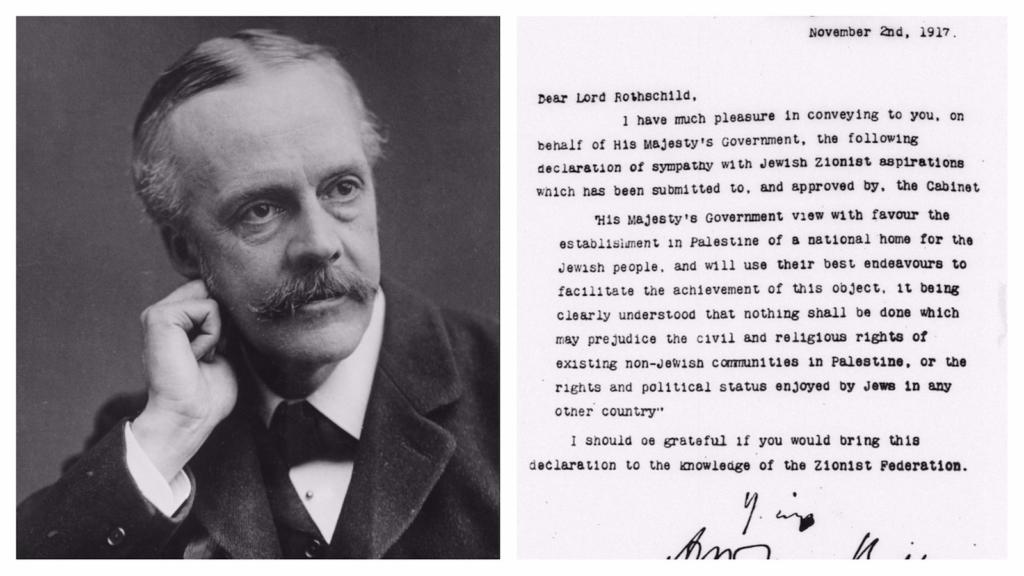 balfour declaration letter